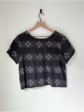 Ace & Jig Ollie Button-Down Top in Licorice - Medium - EUC